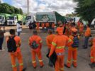 Profissionais da limpeza de Juazeiro paralisam atividades e cobram vacinação da categoria contra a Covid-19