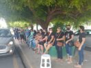 Protesto: professores aposentados de Juazeiro realizam manifestação em frente ao prédio do IPJ contra reajuste salarial de 11% concedido pela gestão municipal