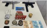 Polícia apreende duas submetralhadoras e desarticula oficina de fabricação de armas de fogo que funcionava no bairro Piranga, em Juazeiro