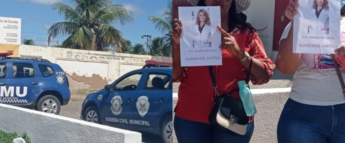 Caso Deliane: gestão municipal recebe manifestantes com aparato de segurança, em frente ao Hospital Materno Infantil de Juazeiro