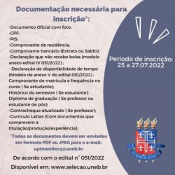 Campus da Uneb/Juazeiro reabre inscrições para monitoria do Programa Universidade para Todos; confira vagas
