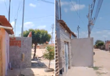 Morador chama atenção para possíveis construções irregulares sobre calçadas no bairro Tabuleiro, em Juazeiro