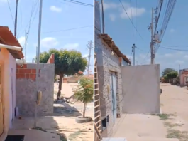 Morador chama atenção para possíveis construções irregulares sobre calçadas no bairro Tabuleiro, em Juazeiro