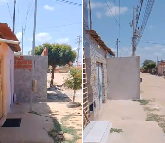 Morador chama atenção para possíveis construções irregulares sobre calçadas no bairro Tabuleiro, em Juazeiro