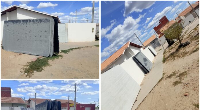 Após alerta, SOPH fiscaliza ocupação irregular de calçada no Loteamento Novo Horizonte, em Juazeiro