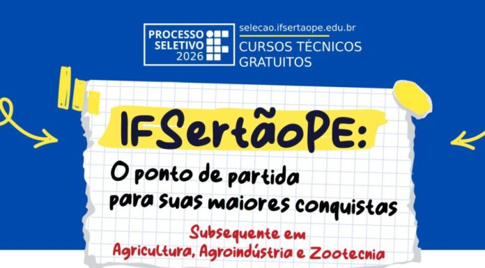 IFSertãoPE: Campus Petrolina Zona Rural abre seleção complementar para os cursos de Agricultura, Agroindústria e Zootecnia
