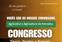 IIl Congresso do Sintraf Petrolina acontece dia 30 de janeiro na Univasf