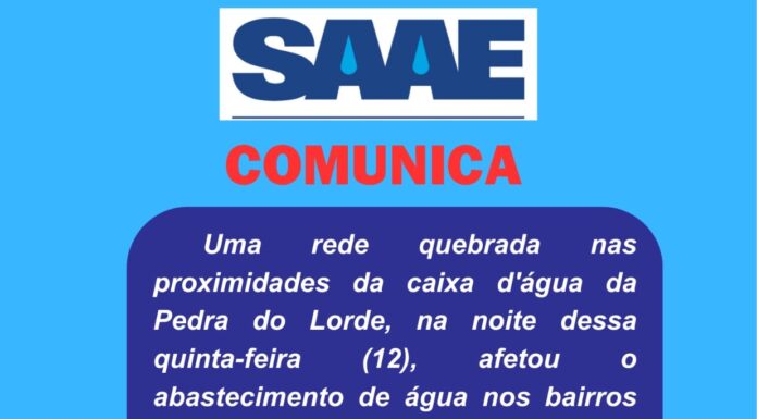 Rede danificada interrompe abastecimento nos bairros Expedito Nascimento e Pedra do Lorde, em Juazeiro, nesta sexta-feira (13), informa SAAE
