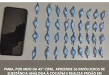 Equipes da 45ª CIPM prendem acusado por tráfico de drogas em Curaçá