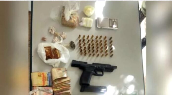 PM apreende arma, drogas e quase R$ 5 mil no bairro Gercino Coelho, em Petrolina