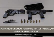 Polícia apreende armas artesanais e munições durante ação no bairro Quidé, em Juazeiro