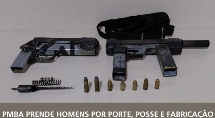 Polícia apreende armas artesanais e munições durante ação no bairro Quidé, em Juazeiro