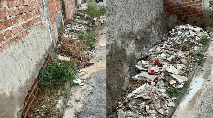 Morador reivindica “limpeza urgente” na Rua nova Jerusalém, Alto do Cruzeiro, Juazeiro: “Muita sujeira”
