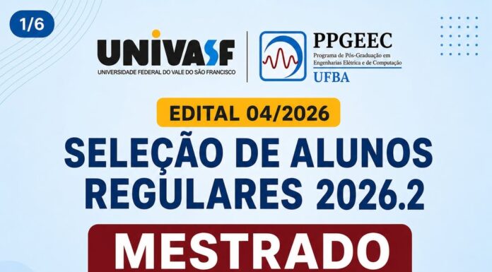 Univasf e UFBA ofertam 20 vagas para Mestrado Interinstitucional em Engenharias Elétrica e de Computação