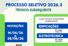 IFSertãoPE: Campus Petrolina abre inscrições para 72 vagas em cursos técnicos subsequentes de Edificações e Eletrotécnica