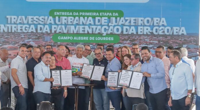 Obra histórica: Prefeito Andrei, Governador Jerônimo e Ministro George Santoro entregam primeira etapa da Travessia Urbana de Juazeiro