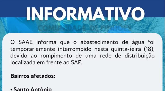 Rompimento de rede interrompe abastecimento de água em bairros de Juazeiro nesta quinta-feira (18), informa SAAE
