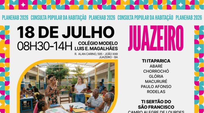 Consulta Popular da Habitação será realizada em Juazeiro no sábado (18)