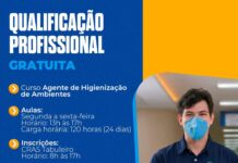 Formação de Agente de Higienização de Ambientes integra o Qualifica+ Juazeiro e é realizada em parceria com a ADESBA As inscrições para o curso gratuito de Agente de Higienização de Ambientes foram prorrogadas no CRAS Tabuleiro. Voltada à qualificação profissional na área de limpeza e higienização de espaços, a formação integra o programa Qualifica+ Juazeiro, realizado pela Prefeitura de Juazeiro, através da Secretaria de Desenvolvimento Social, Diversidade, Igualdade Racial e Combate à Fome (Sedes), em parceria com a Associação de Apoio ao Desenvolvimento Sustentável e Solidário do Estado da Bahia (ADESBA). Ao todo, são disponibilizadas 20 vagas para alunos efetivos e três vagas para ouvintes. Para participar, é necessário ter idade mínima de 18 anos e Ensino Fundamental I completo, correspondente ao 5º ano concluído. Com carga horária de 120 horas, o curso terá duração de 24 dias. As aulas serão realizadas de segunda a sexta-feira, das 13h às 17h, no próprio CRAS Tabuleiro. Durante a formação, os alunos receberão kit didático, duas camisas da farda, lanche diário e certificado. Também será concedido auxílio-transporte no valor de R$ 240,00 ao final do curso. O atendimento aos interessados é realizado de segunda a sexta-feira, das 8h às 16h, no Centro de Referência de Assistência Social (CRAS) Tabuleiro, localizado na Praça CEU, na Rua do Paraíso, s/n, bairro Tabuleiro. Para se inscrever, os interessados devem apresentar RG e CPF, comprovante de residência e comprovante de escolaridade. No caso de pessoas com deficiência, também é necessário apresentar atestado médico. Texto: Victória Resende/ASCOM PMJ