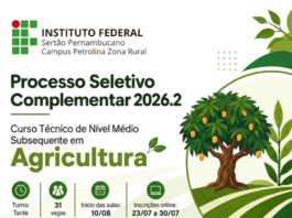 IFSertãoPE: Campus Petrolina Zona Rural abre seleção para o curso de Agricultura