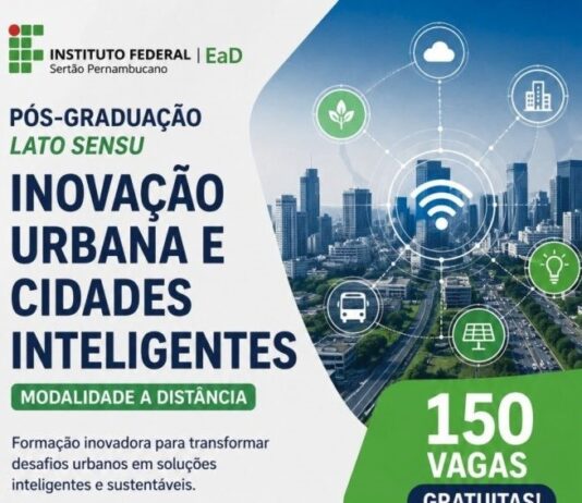 IFSertãoPE abre inscrições para especialização em Inovação Urbana e Cidades Inteligentes