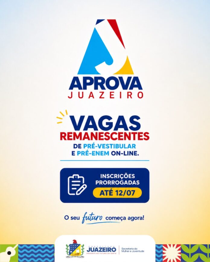 Inscrições para vagas remanescentes do Aprova Juazeiro on-line são prorrogadas até 12 de julho (1)