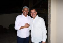 Andrei Gonçalves participa de ato político com governador Jerônimo Rodrigues durante a Festa do Interior de Casa Nova