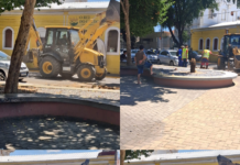 Moradores questionam retirada de árvores na Praça da Bandeira, em Juazeiro; Secretaria de Meio Ambiente esclarece