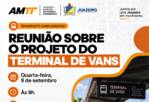 AMTT realiza reunião nesta quarta-feira (9) para apresentar projeto do novo Terminal de Vans de Juazeiro