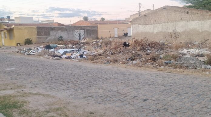 Morador do Alto da Aliança, Juazeiro, denuncia terreno abandonado que se transformou em lixão: “Tem dono, escritura e o poder público tem que tomar providências”