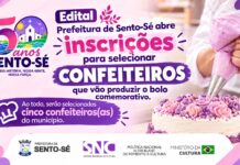 50 anos de Sento-Sé: Prefeitura abre inscrições para selecionar confeiteiros que vão produzir o bolo comemorativo