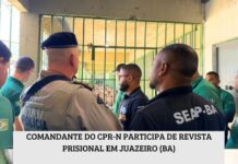 Comandante do CPR-N participa de revista no Conjunto Penal de Juazeiro