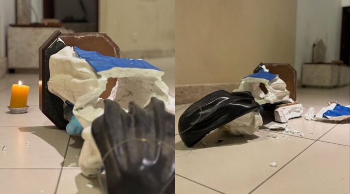 Imagem de Santa Dulce dos Pobres é destruída dentro de igreja em Salvador