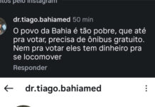 Médico de Curaçá debocha de eleitores que dependem de ônibus gratuito na Bahia: “Nem para votar eles têm dinheiro”