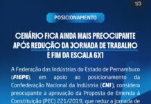 Em nota, FIEPE critica aprovação do fim da escala 6×1 e leitora reage: “Ameaçando trabalhadores”; FIEB também se manifesta