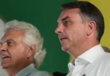 Virada de discurso: Depois de chamar Flávio Bolsonaro de “assaltante” na campanha, Caiado agora formaliza apoio ao candidato