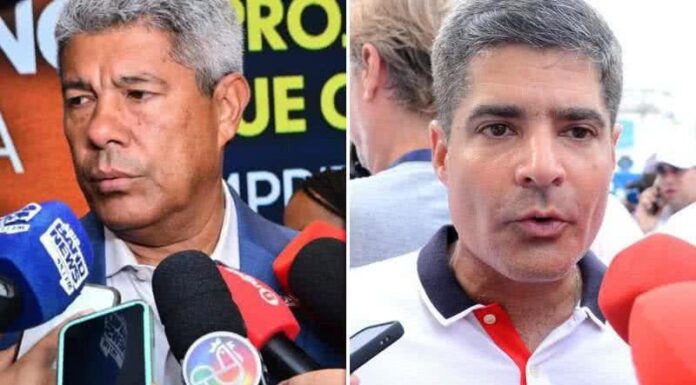 No início da apuração, Jerônimo Rodrigues larga na frente de ACM Neto