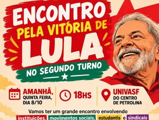 Estudantes realizam ato em apoio a Lula nesta quinta-feira na Univasf em Petrolina